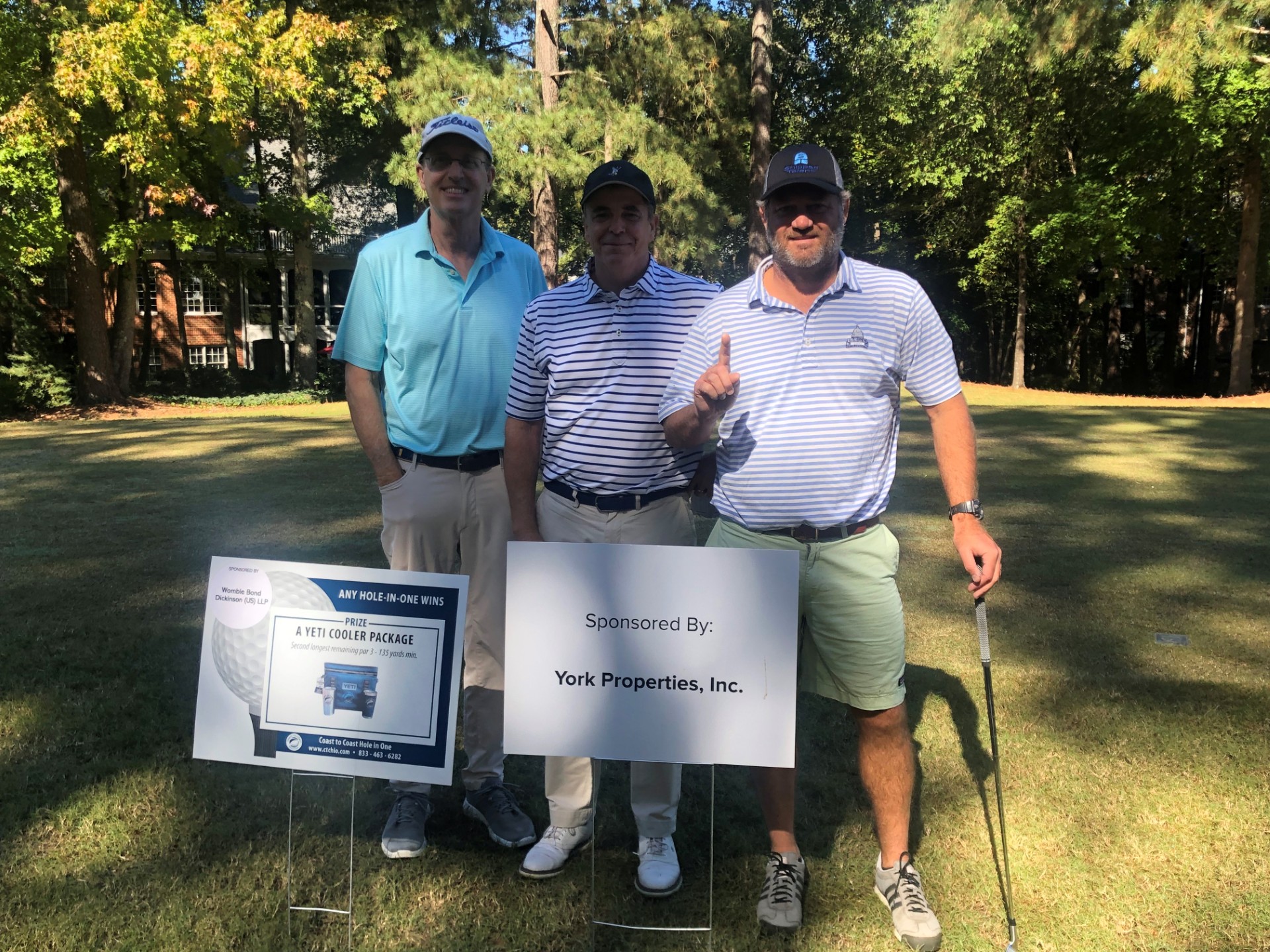 Networking event with golfers at the Triangle golf tournament