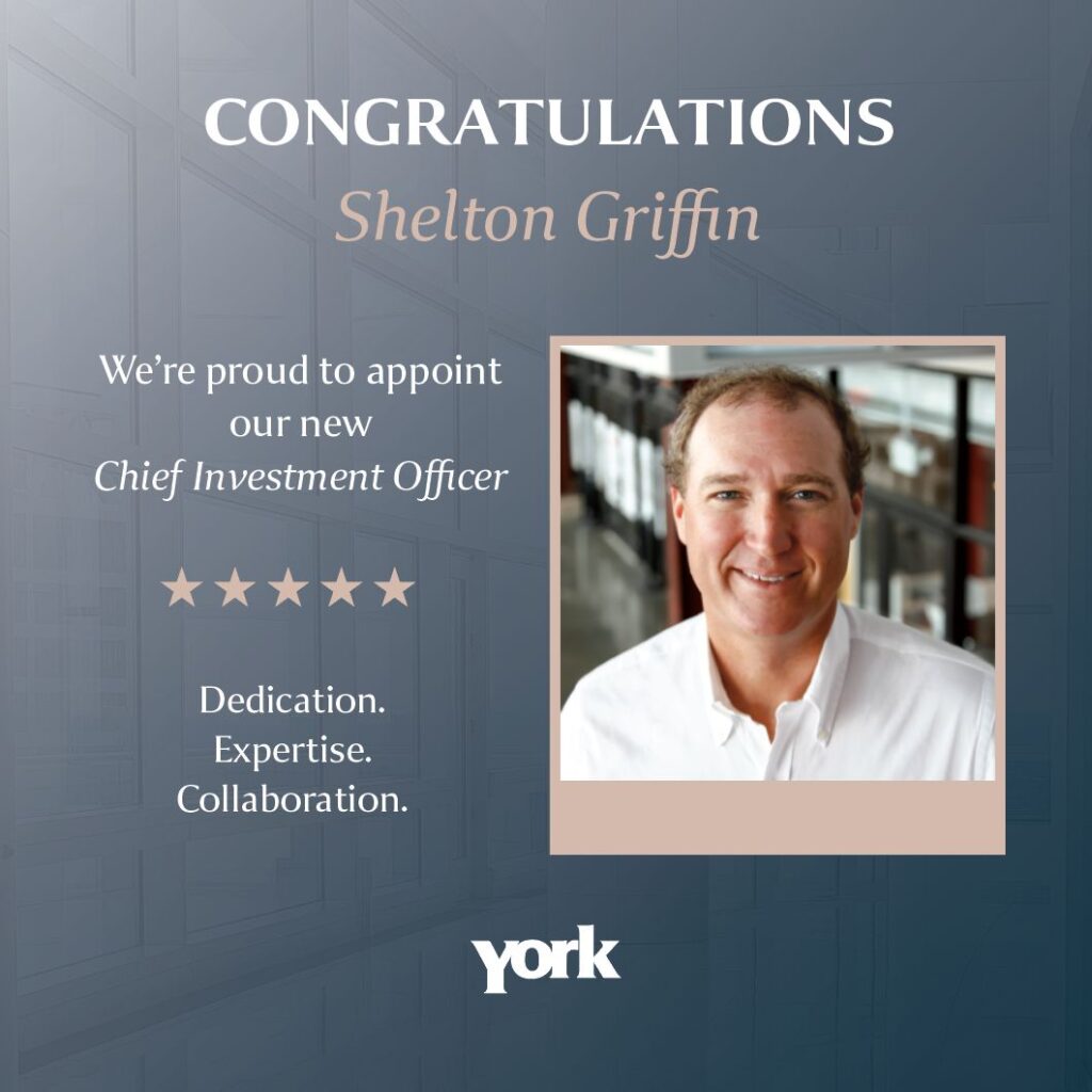 Congratulations to Shelton on being appointed Chief Investment Officer.